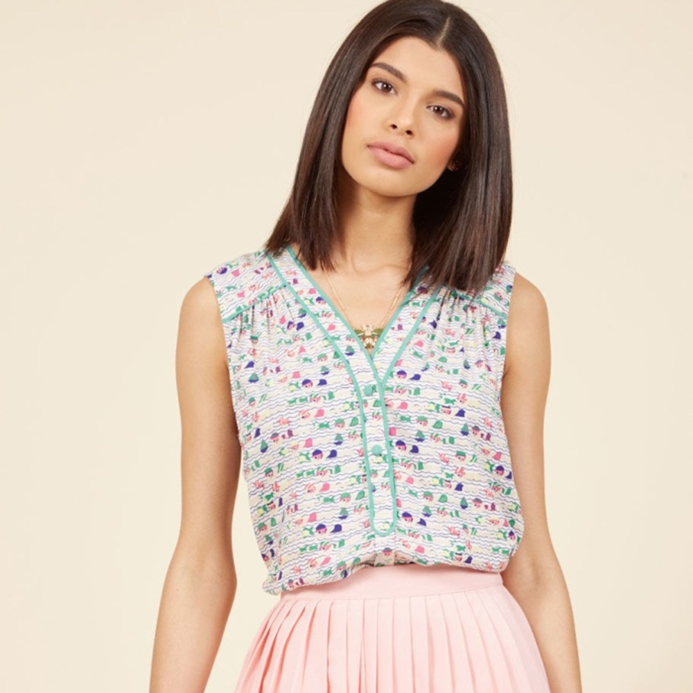 Like new! ModCloth sailor sleeveless top